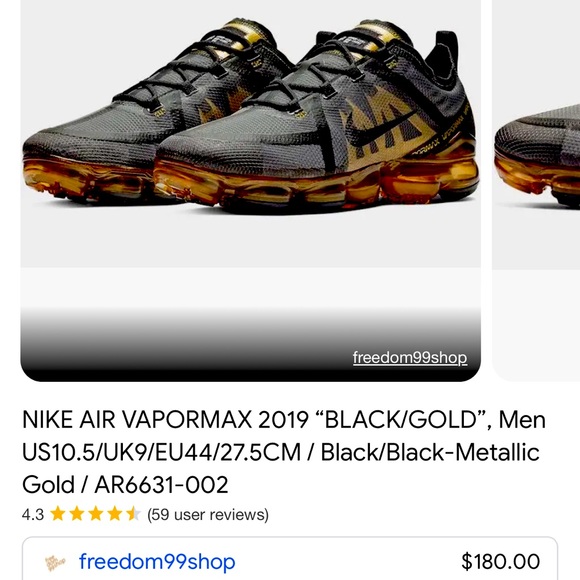 COPY - Men’s  Nike  Air Vapor Max  2019 Shoes size 11 - Picture 9 of 10